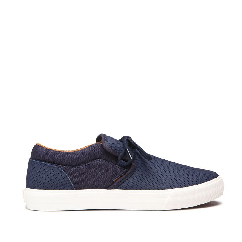 Supra Cuba Low Top Schuhe Damen - Navy VJO99571
